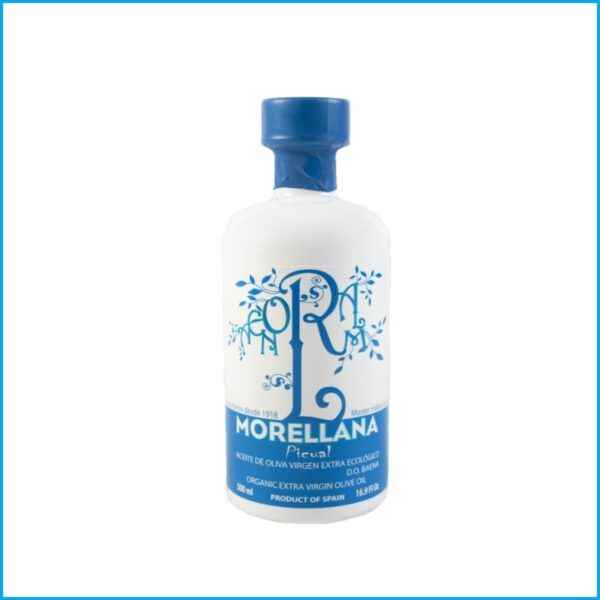 <b>Morellana Ecológico</b>.</br>Variedad Picual.</br>Botella Cristal 500 ml