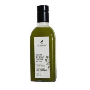 <b>Aceite de Oliva Virgen Extra La Laguna Sin Filtrar</b>.</br> Frasca Cristal 500 ml
